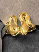 Bracciale serpente in argento 925 placcato oro 18Kt con perodoti verde negli occhi 