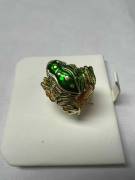 Anello rana in argento 925 e smalto verde 
