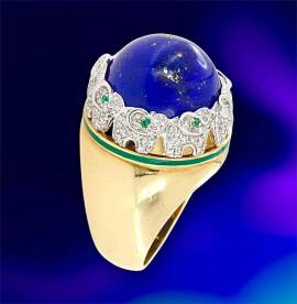 Anello elefantini in argento 925 placcato oro 18Kt con duraliti attorno 