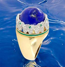 Anello elefantini in argento 925 placcato oro 18Kt con duraliti attorno 