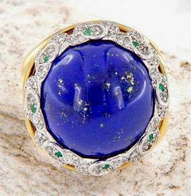 Anello elefantini in argento 925 placcato oro 18Kt con duraliti attorno 