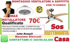 Elettricista Ventilatori montaggio e riparazione 