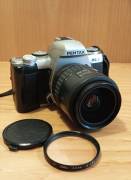 Fotocamera analogica Pentax MZ-5 con flash e borsa 