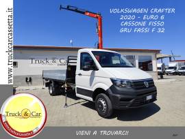 VOLKSWAGEN CRAFTER – 2020 – CASSONE FISSO CON GRU FASSI F32.A – EURO 6