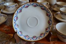 Servizio da caffè Ginori anni 20/50 decori a nastro con rose