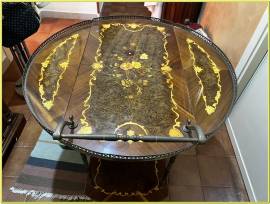 Carrello da tè portavivande vintage in legno