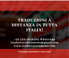 Traduzioni legalizzati di rumeno in tutta Italia