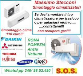 Smontaggio condizionatori Roma tiburtina 
