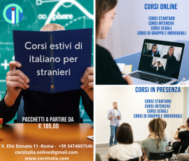 Corsi estivi di lingua italiana per stranieri 