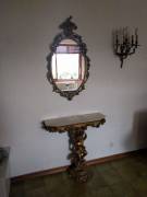 Tavolino e specchio da ingresso vintage