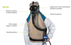 Maschera - Respiratore Per Sabbiatura Set Acs 951 Spasciani