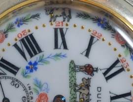 Orologio da taschino DULUX quadrante in ceramica con numeri romani