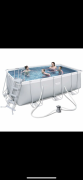 BESTWAY Piscina Power Steel Frame Rettangolare 412x201x122 cm 