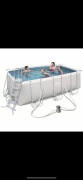 BESTWAY Piscina Power Steel Frame Rettangolare 412x201x122 cm 