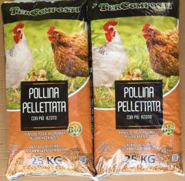 Pollina pellettata € 6,50 /sacco da 25 kg