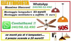 Montaggio lampadario a sospensione con 20 euro