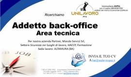ADDETTO BACK-OFFICE AREA TECNICA