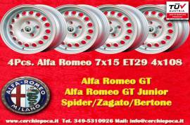 4 pz. cerchi Alfa Romeo GTA 7x15 ET29 105 Coupe, S