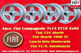4 pz. cerchi Fiat Campagnolo 7x13 ET10 124 Spider,