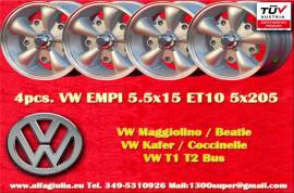 4 pz. cerchi VW EMPI 5.5x15 ET10 Beetle -67, T1, T