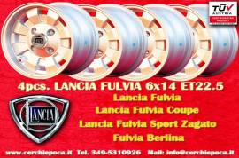 4 pz. cerchi Lancia CD28 6x14 ET22.5 Fulvia, 2000