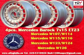 4 pz. cerchi Mercedes Barock 7x15 ET23 107 108 109