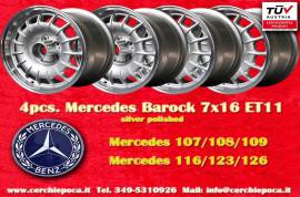 4 pz. cerchi Mercedes Barock 7x16 ET11 107 108 109