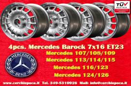 4 pz. cerchi Mercedes Barock 7x16 ET23 107 108 109