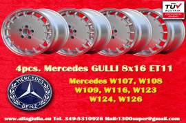 4 pz. cerchi Mercedes Gullideckel 8x16 ET11 107 10