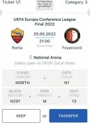 Biglietti Finale Roma Feyenoord