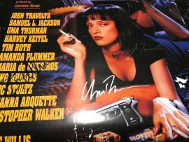 Poster Autografato Pulp Fiction  Signed by Travolta Thurman Willis Autographs 