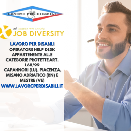 Operatore Help Desk Appartenente Alle Categorie Protette Art. L68/99 