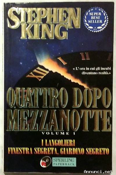 Quattro dopo mezzanotte Vol.1 di Stephen King 1°Ed:Sperling Paperback, 1996 perfetto