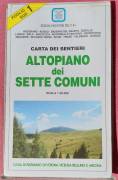 Carta dei sentieri Altopiano dei Sette Comuni Scala 1: 20.000 come nuovo