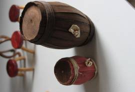 Bambola accessori legno Mobili Sedie Tavolino Anni 60/70 fatti a mano