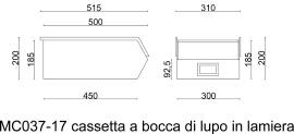 Cassette a bocca di lupo in lamiera