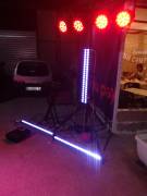 Noleggio Kit Luci: 4 Par LED, 4 Barre LED e Macchina del Fumo