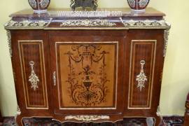 Servante-credenza intarsiata stile Luigi XV