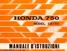 HONDA CB 750 F - K2 - 1972 - LIBRETTO USO E MNUTENZIONE EPOCA