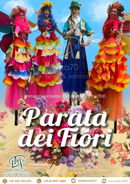 LA PARATA DEI FIORI - SPETTACOLO DI CARNEVALE ITINERANTE – SIMPATICA ANIMAZIONE PER TUTTA LA FAMIGLI