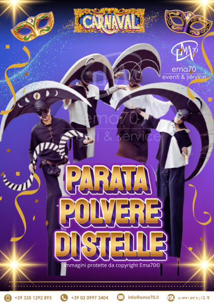 PARATA POLVERE DI STELLE EMA 70 EVENTI PRESENTA EVENTI PUBBLICI EVENTI PRIVATI EVENTI AZIENDALI