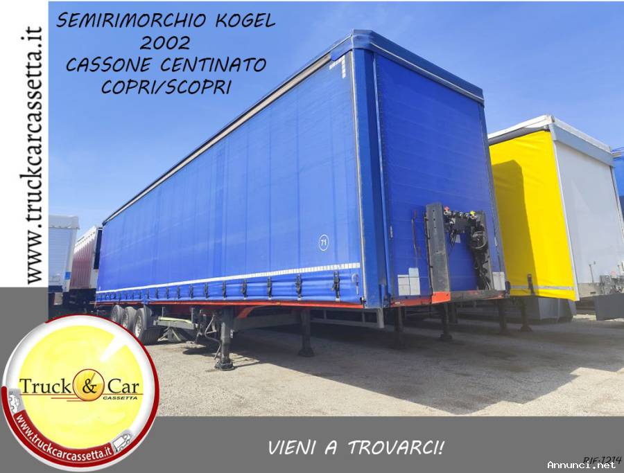 RIF.1214 SEMIRIMORCHIO KOGEL – 2002 – CASSONE CENTINATO – COPRI/SCOPRI