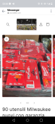 90 utensili Milwaukee nuovi con garanzia 1300
