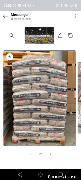 Pellet MASTERHOLZ pedana da 72 sacchi 15kh 180€