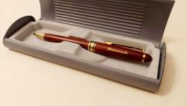PENNA A SFERA MARCHIO SHERWOOD IN LEGNO CON CUSTODIA COME NUOVA