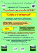 Calcio a 8: Campionato amatoriale 2025/26 di calcio a 8 a Torino con iscrizione gratuita.