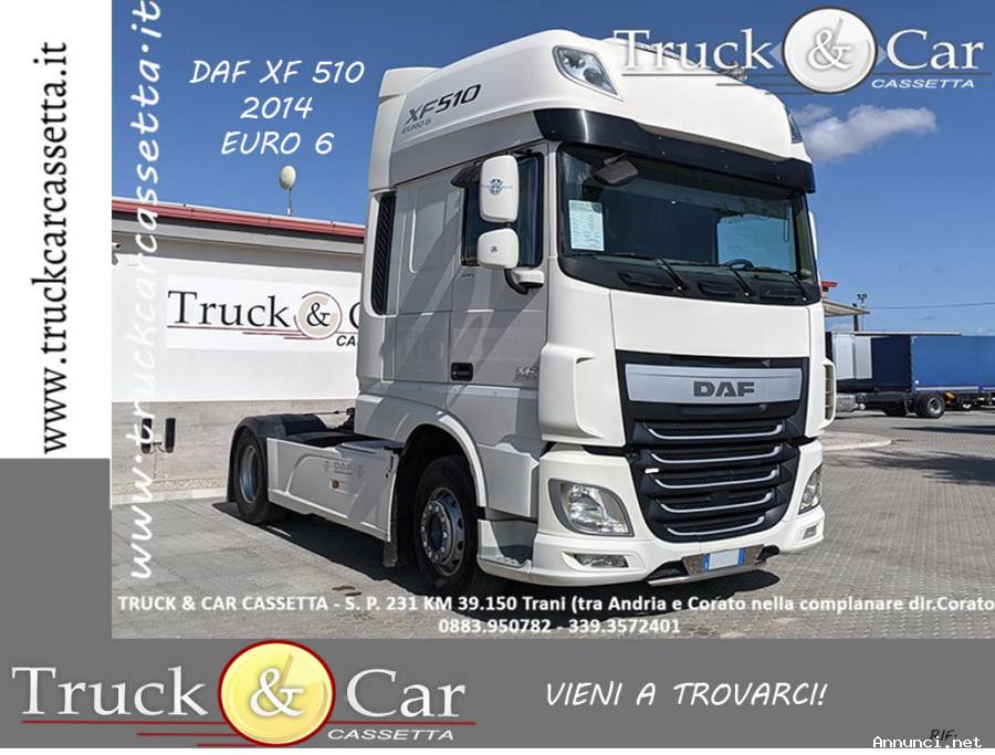 RIF.1034 DAF XF 510 – TRATTORE STRADALE – 2014 – EURO 6