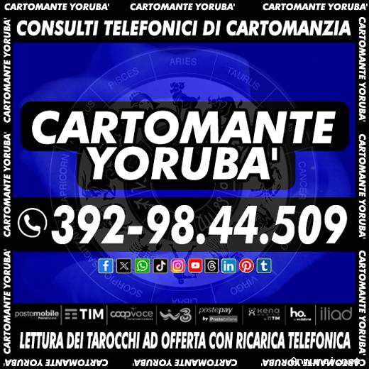 Benvenuti nella mia Cartomanzia: scopri il tuo futuro con il Cartomante Yorubà!
