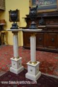 Coppia di colonne-piedistalli in marmo stile Impero