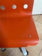 Sedia ufficio IKEA JULES in legno rosso con ruote
